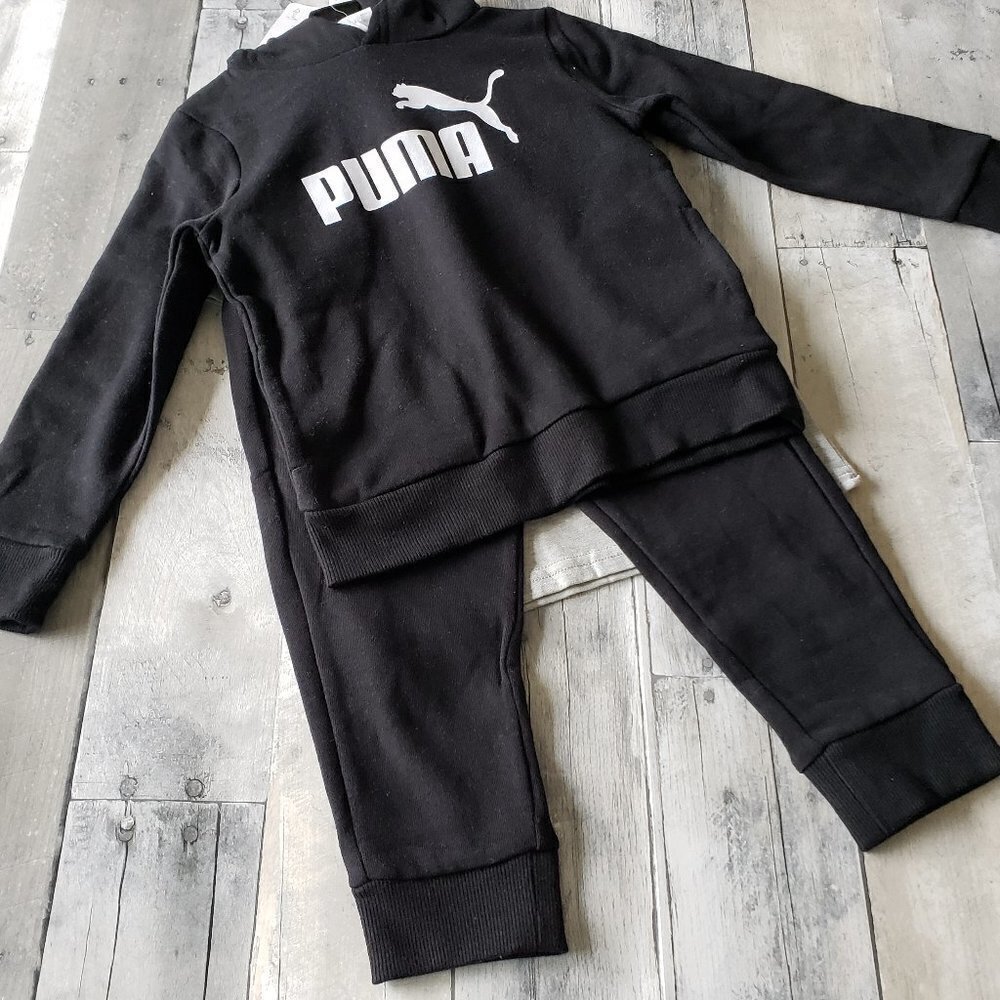 NWT - 3-Piece Set Puma Logo Youth (1 Tee, 1 Hoodie, 1 Jogger Pant) Size XS (5/6) - Picture 1 of 8